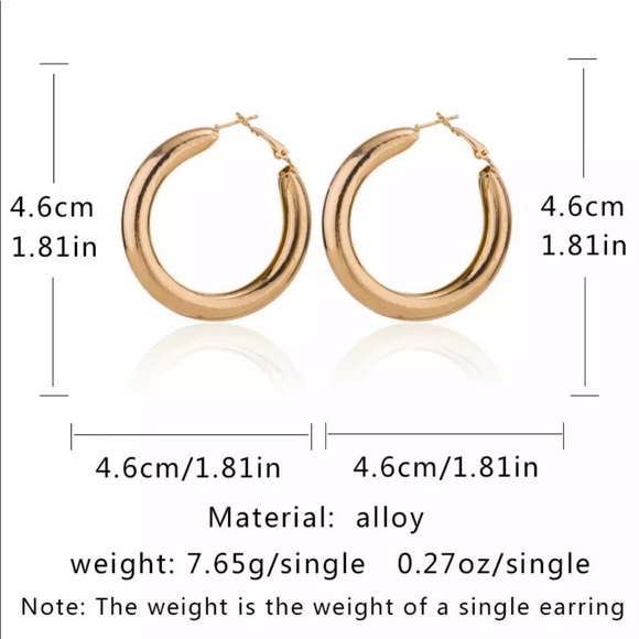 ✨Brand New Thick Hoop Earrings - Picture 2 of 3